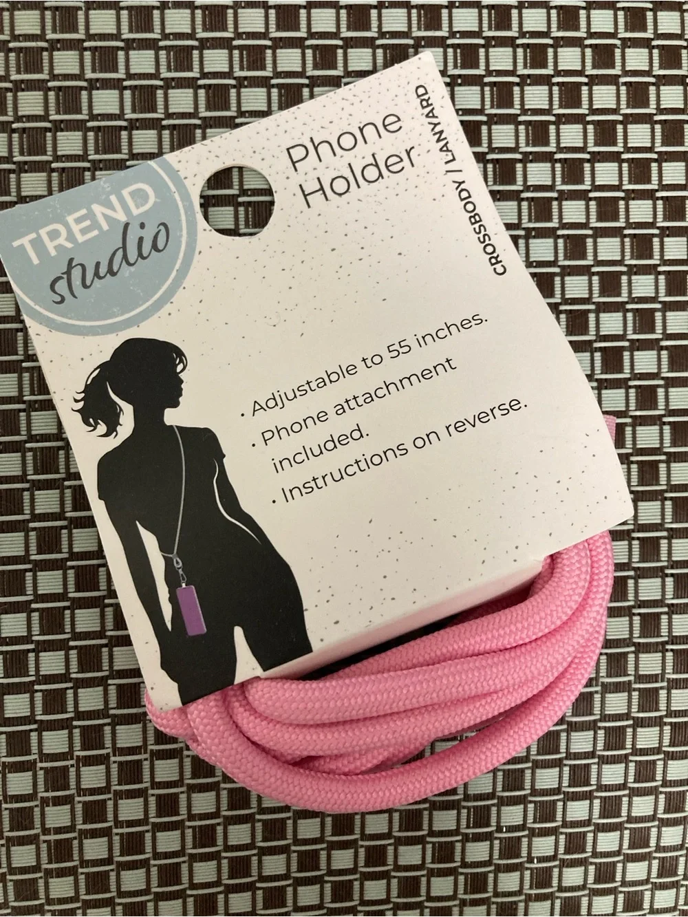 Trend Studio Pink Phone Holder Lanyard